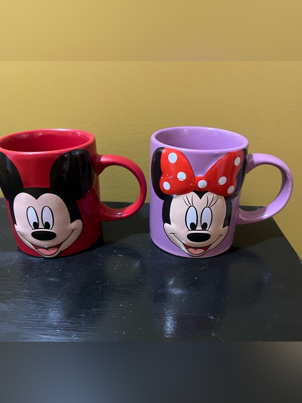Collectable Mickey and Minnie Mouse Mugs